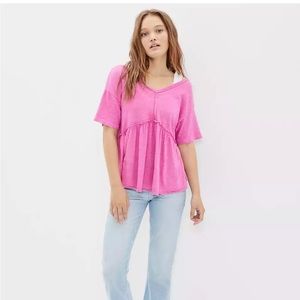 boxy pink tee